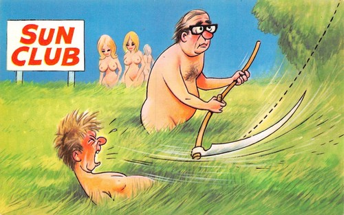 Carte postale comic sun club - postale,